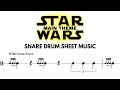 STAR WARS Main Theme Snare Drum Sheet Music By John Williams