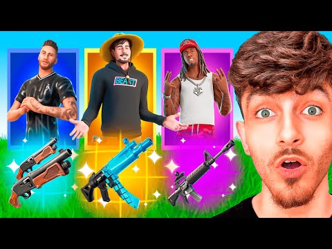 OS FAMOSOS ESCOLHEM MEU LOOT NO FORTNITE!