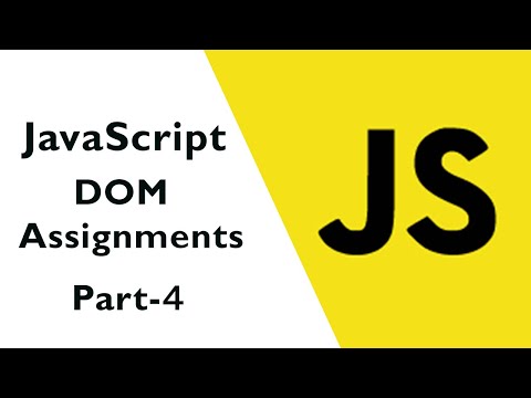 Javascript Dom Assignment 4