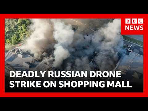 Deadly Russian attack on shopping mall - 15 dead and 130 injured in double drone strike | BBC News