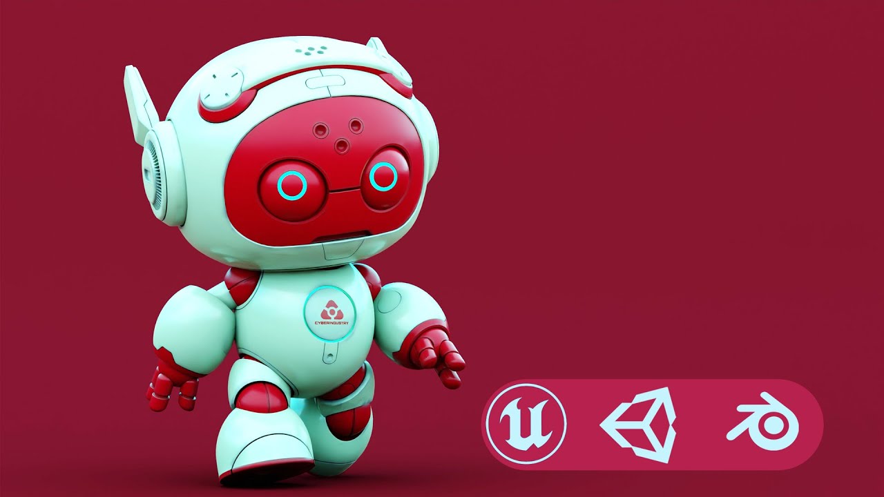Robo G-1 Auto-Rig Pro Rigged For Mixamo Unreal Engine Unity 3D Model