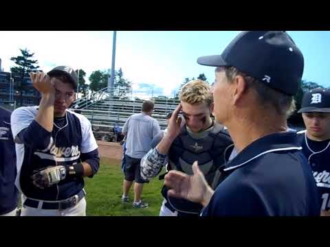 VIDEO REPLAY: Danvers baseball coach Roger Day talks to team after 2017 tourney win over Woburn