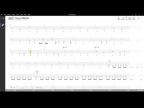 Viva La Mamma ( Edoardo Bennato ) ,Tablatura e base Senza Basso - Backing bass track - NO BASS