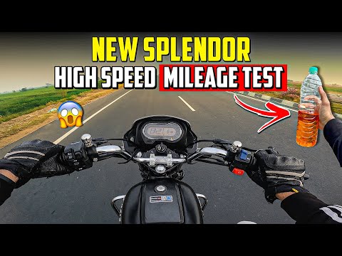 2025 Splendor High Speed Mileage test | Hero Splendor 1L Mileage |