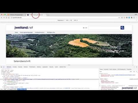 TYPO3 8 LTS Musterprojekt 07  Das Hintergrundbild im Kopfbereich