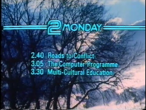 Monday 13th December 1982 BBC2 - Interval Music - Educational Programmes - Road Top Conflict - Rare