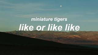 like or like like by miniature tigers // lyrics
