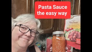 Pasta Sauce the easy way. Sealed with Forjars lids.