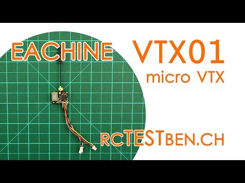 Eachine VTX01 FPV VTX RF Power Testing (25mW 40CH FPV micro VTX) - RCTESTBEN.CH