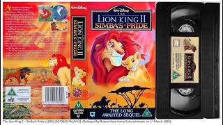 Download lagu The Lion King 2 : Simba's Pride (1998) . 1st March 1999 - UK VHS mp3