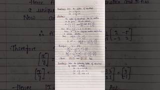 Solution of system of equations by matrix method