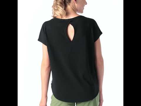 Women's Short Sleeve Swing Top col. Black | Smartwool®