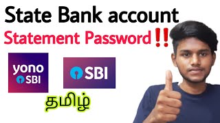 state bank account statement pdf password / yono sbi statement download pdf password tamil
