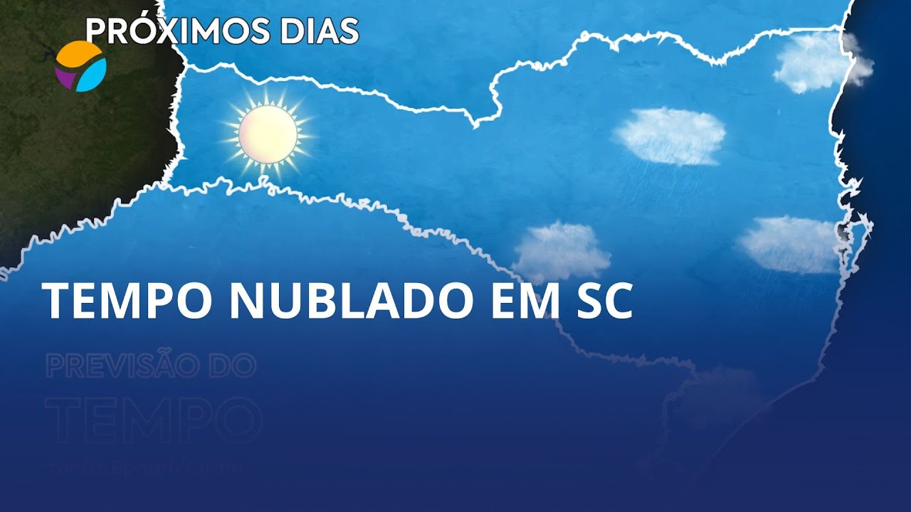 🌥️ Quarta de nuvens e chuva em SC!