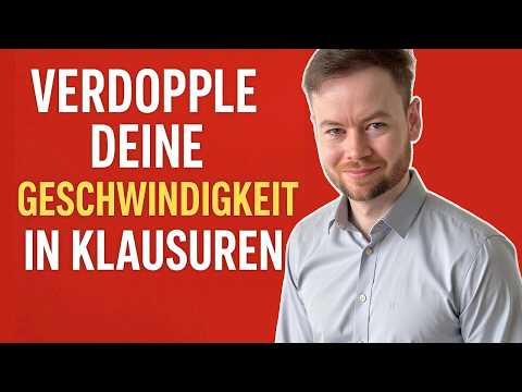 7 Schritte, um doppelt so schnell in Klausuren zu werden | Bessere Noten durch Tempo und Strategie