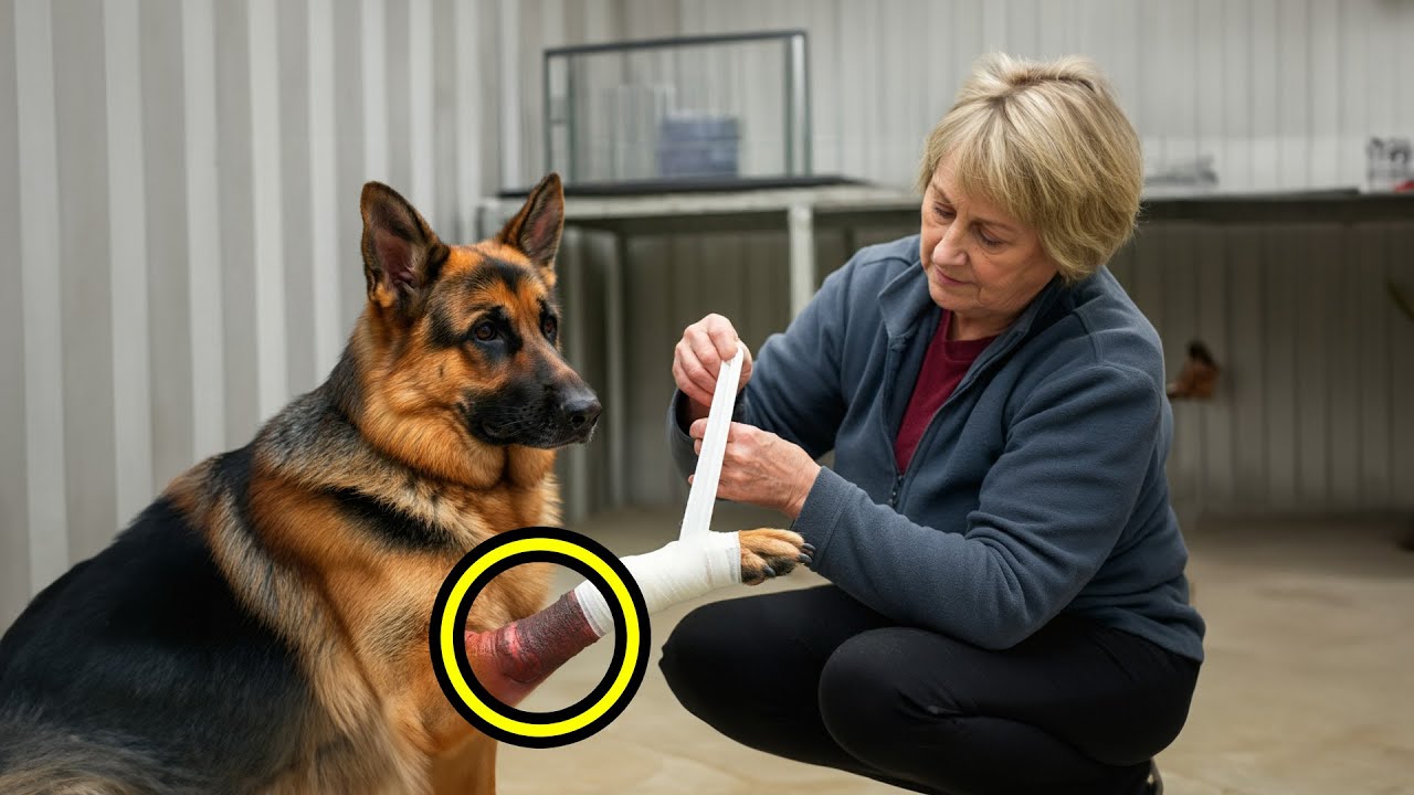 Lonely Widow Adopts Wounded K-9 Officer, What Happened Next Made The Whole Town Cry!