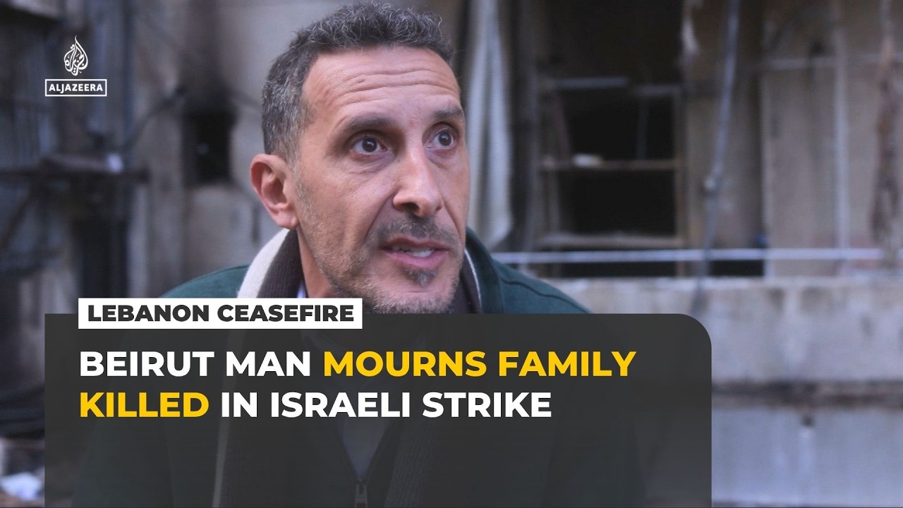 Lebanese man mourns family killed in Israeli strike on Beirut home