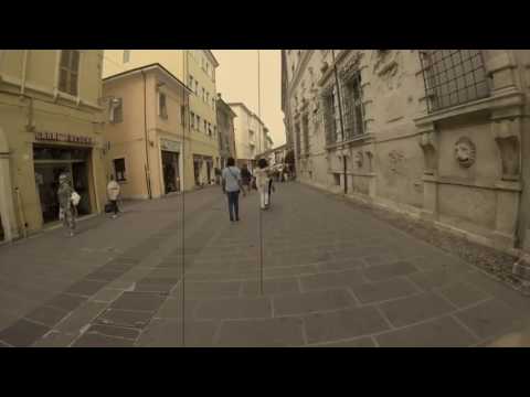 Walking around with locals in Ferrara, Italy
