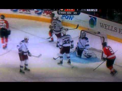 Jagr 5-3 goal. Flyers / Rangers Preseason