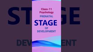 PRENATAL STAGE.@STUDY.PSYCHOLOGY #cbse #ncert #class11 #psychology #shorts #shortvideo #viral