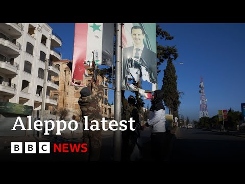 Video | Syrian troops withdraw from the city of Aleppo | BBC News