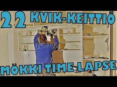 Mökki time lapse - Osa 22, Kvik-keittiö asennus
