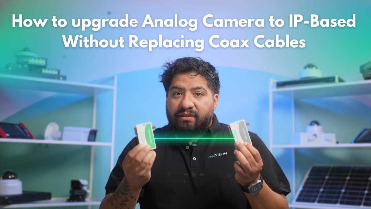 How to upgrade analog camera system to IP system without replacing coaxial cables