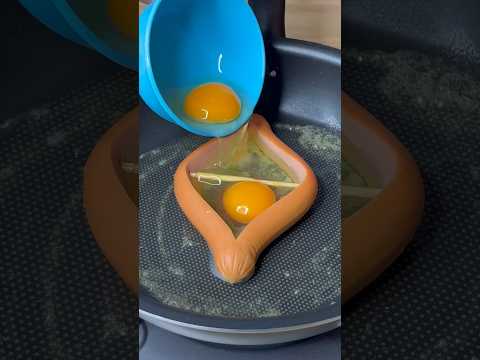 Best breakfast hack! just one sausage and two eggs 🥚🥚 #shorts #foodie #cooking #breakfast