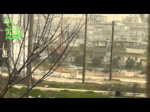 استهداء عربة لقوات النظام بعبوة ناسفة من قبل كتيبة قوافل الشهداء في خان شيخون في ريف إدلب