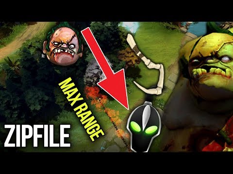 Zipfile Road to the Best Pudge? Imba Max Range Hooks - Dota 2