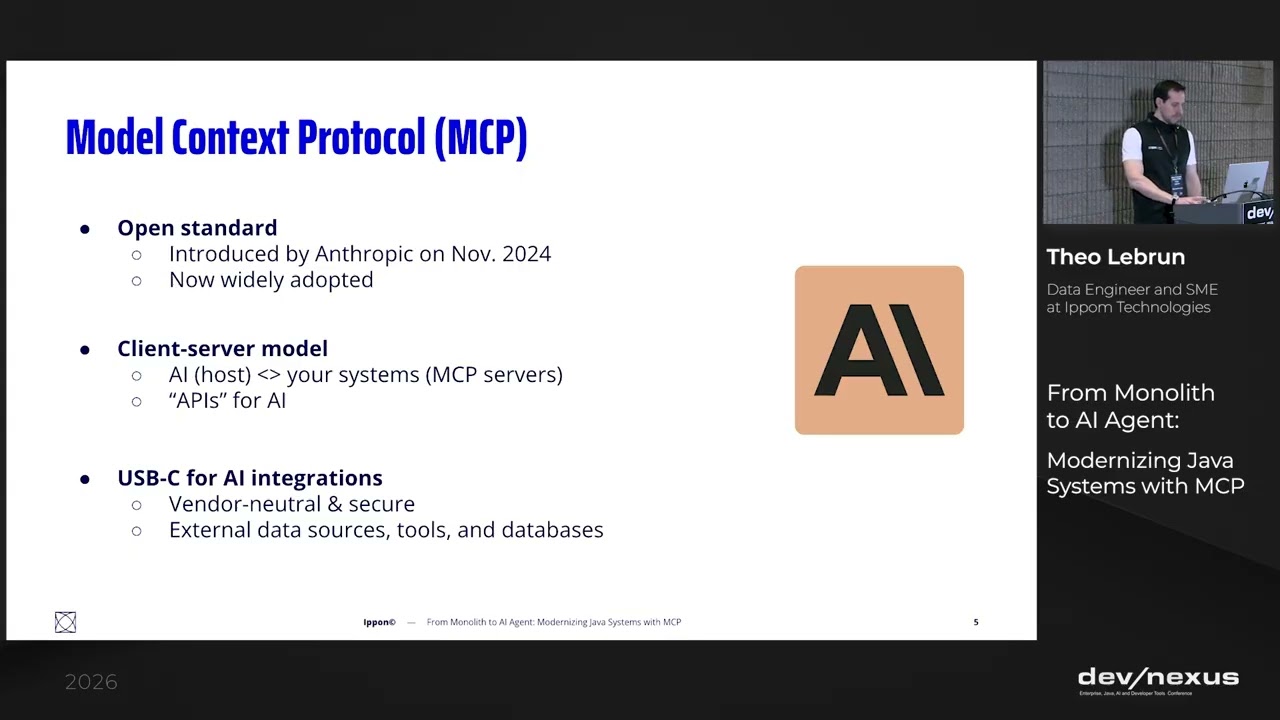 Devnexus 2026 - From Monolith to AI Agent  Modernizing Java Systems with MCP - Theo Lebrun