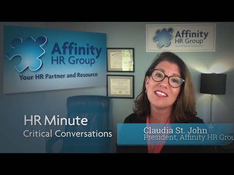 How to Have Critical Conversations- HR Minute