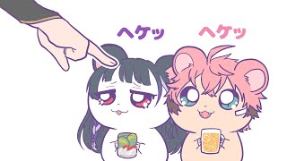 【手描き】メロ太郎・ウェン太郎に振り回されるロウきゅん《小柳ロウ/赤城ウェン/狂蘭メロコ/にじさんじ切り抜き》