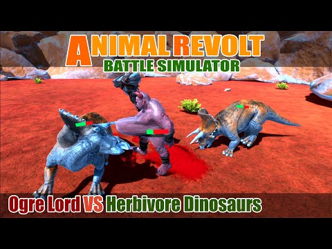 Ogre Lord vs Herbivore Dinosaurs - Animal Revolt Battle Simulator