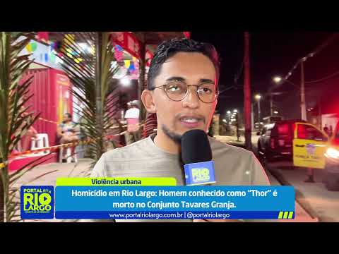 Jovem conhecido como Thor é assassinado no Conjunto Tavares Granja, em Rio Largo