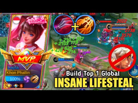 Layla With The New Haas Claw 100% UNKILLABLE ~ Build Top 1 Global ~ MLBB 🔥