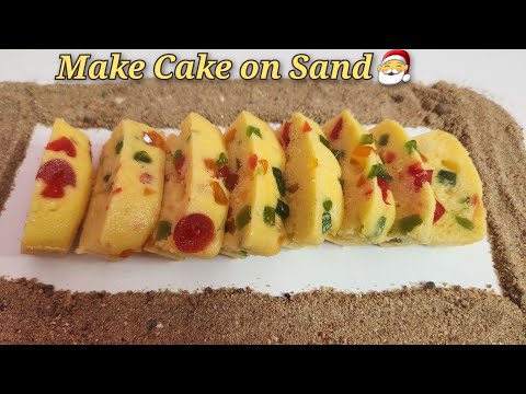 Make Fruit Cake on SAND | Christmas Cake on Sand | Anjum's Food