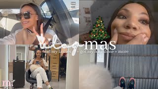 VLOGMAS: did my lashes + got my hair done + went to a show + more