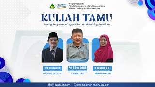 KULIAH TAMU : Strategi Penyusunan Tugas Akhir dan Metodologi Penelitian | Prof. Irwan Abdullah