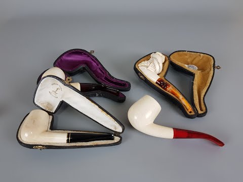 Four Turkish Block Meerschaum Pipes