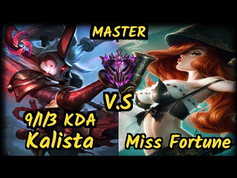 RED Sacy (KALISTA) vs MISS FORTUNE - 9/1/3 KDA BOTTOM ADC GAMEPLAY - BR Ranked MASTER