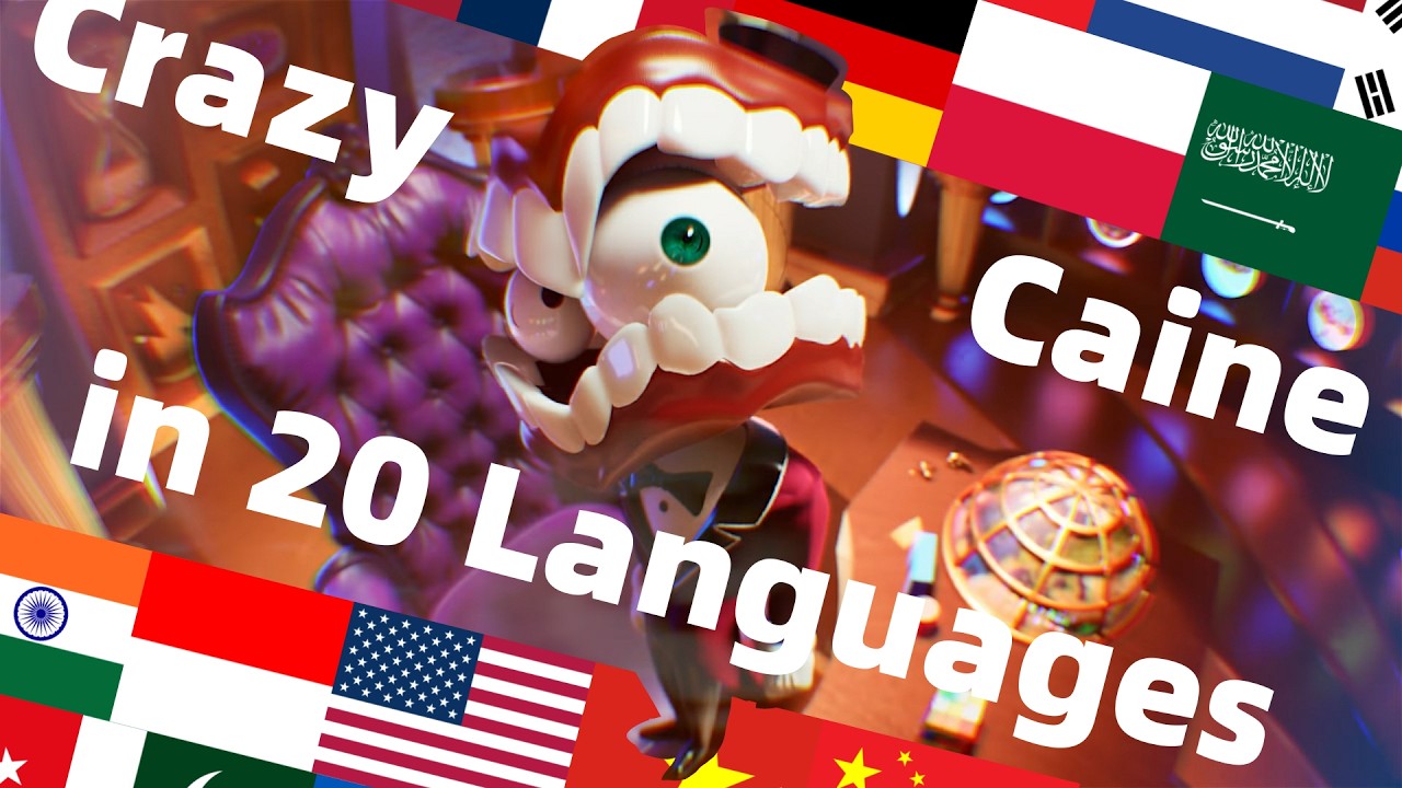 Crazy Caine in 20 languages | TADC Ep. 8 - The Amazing Digital Circus Multilanguage