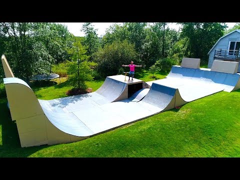 MY BRAND NEW $63,578 BACKYARD SKATEPARK!!!