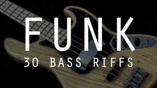 30 Funk Bass Riffs 🎸