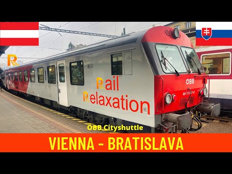 Cab ride Vienna - Bratislava (Austrian Federal Railways ÖBB) - train drivers view in 4K