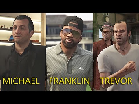 GTA 5 Online: All Michael Trevor Franklin Scenes