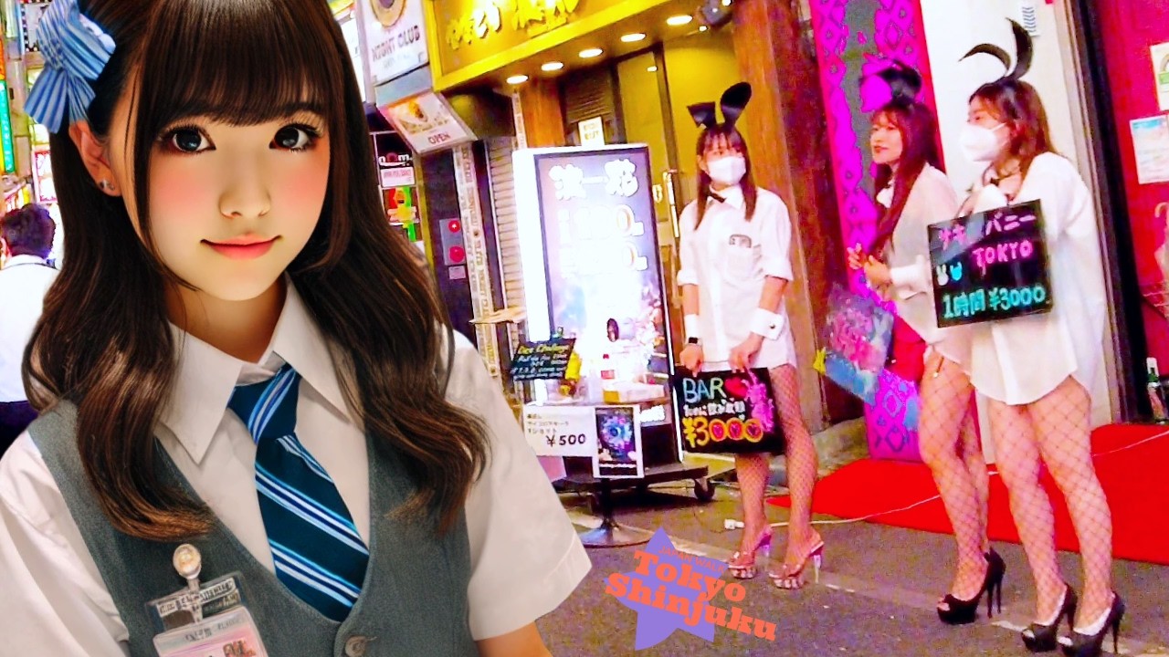 Tokyo Shin-Okubo ♪🐶 Pink Street ♪💖 4K Nonstop 1 Hour
