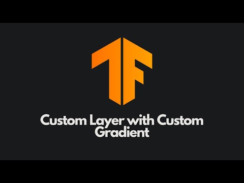 TensorFlow Tutorial 6: Custom Layer with Custom Gradient