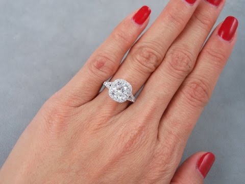 2.13 ctw Cushion Cut Lab Grown Diamond Engagement - BigDiamondsUSA