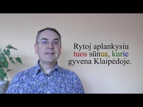 LITHUANIAN LESSON 99 - SANTYKINIS ĮVARDIS 'KURIS' - Relative Pronoun 'kuris'